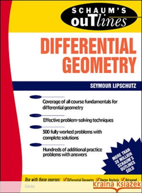 Schaum's Outline of Differential Geometry Martin Lipschutz 9780070379855 McGraw-Hill Education - Europe - książka