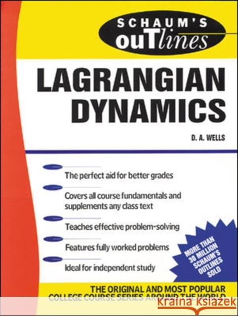 Schaum's Outline of Lagrangian Dynamics D.A. Wells 9780070692589 McGraw-Hill Education - Europe - książka