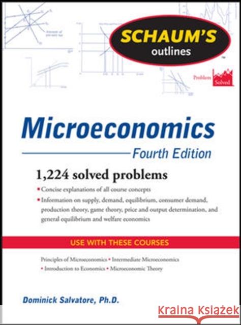Schaum's Outline of Microeconomics Salvatore, Dominick 9780071755450 MCGRAW-HILL PROFESSIONAL - książka