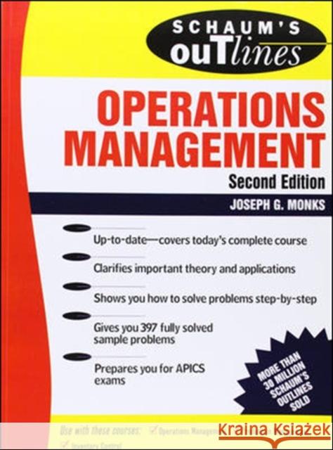 Schaum's Outline of Operations Management  Monks 9780070427648  - książka