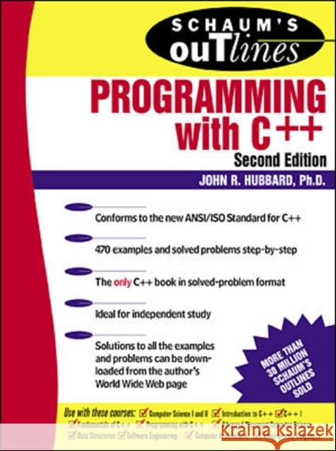 Schaum's Outline of Programming with C++ John Hubbard J. R. Hubbard 9780071353465 McGraw-Hill Education - Europe - książka