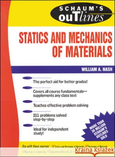 Schaum's Outline of Statics and Mechanics of Materials Nash, William 9780070458963  - książka