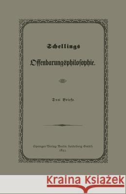 Schellings Offenbarungsphilosophie Julius Springer 9783662334621 Springer - książka