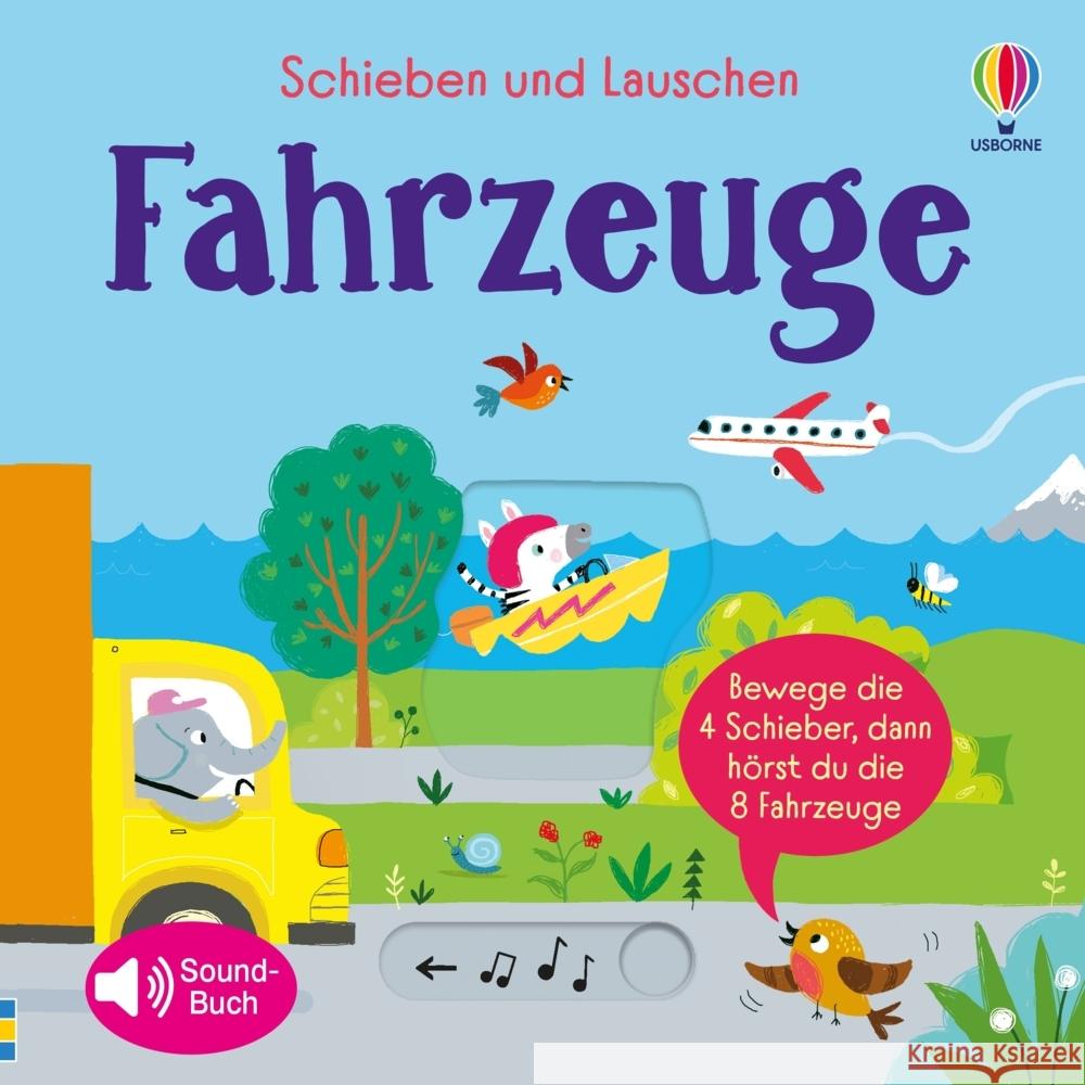 Schieben und Lauschen: Fahrzeuge Taplin, Sam 9781035700080 Usborne Verlag - książka