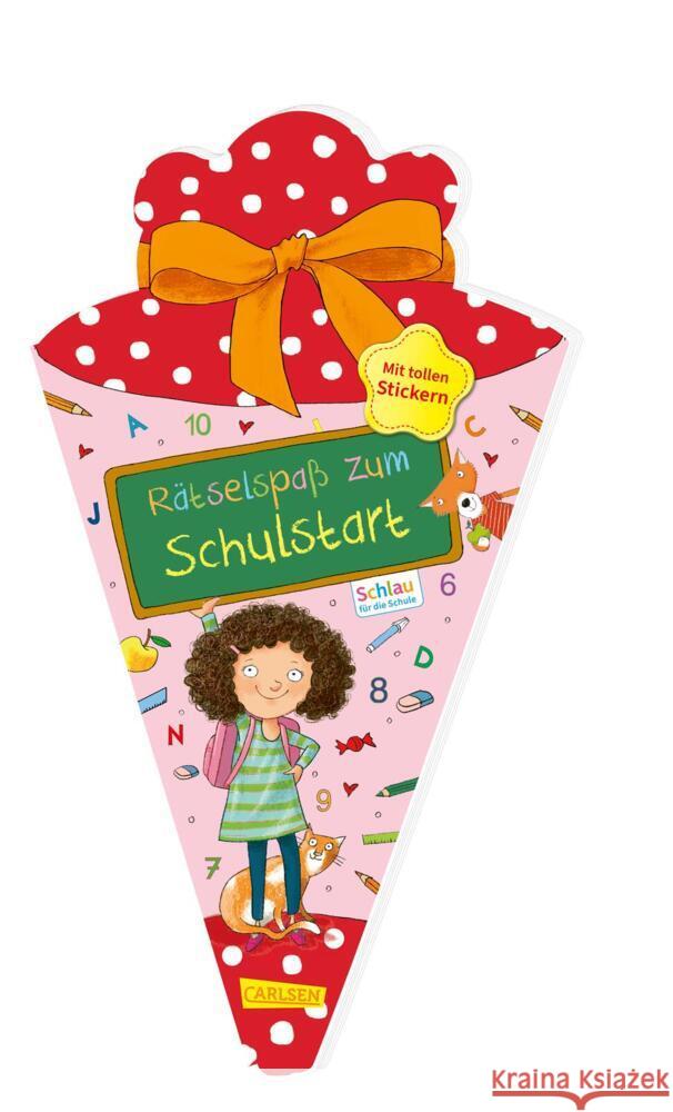 Schlau für die Schule: Rätselspaß zum Schulstart mit Stickern (Schultüte 2023 rosa) Fuchs, Caroline 9783551191434 Carlsen - książka