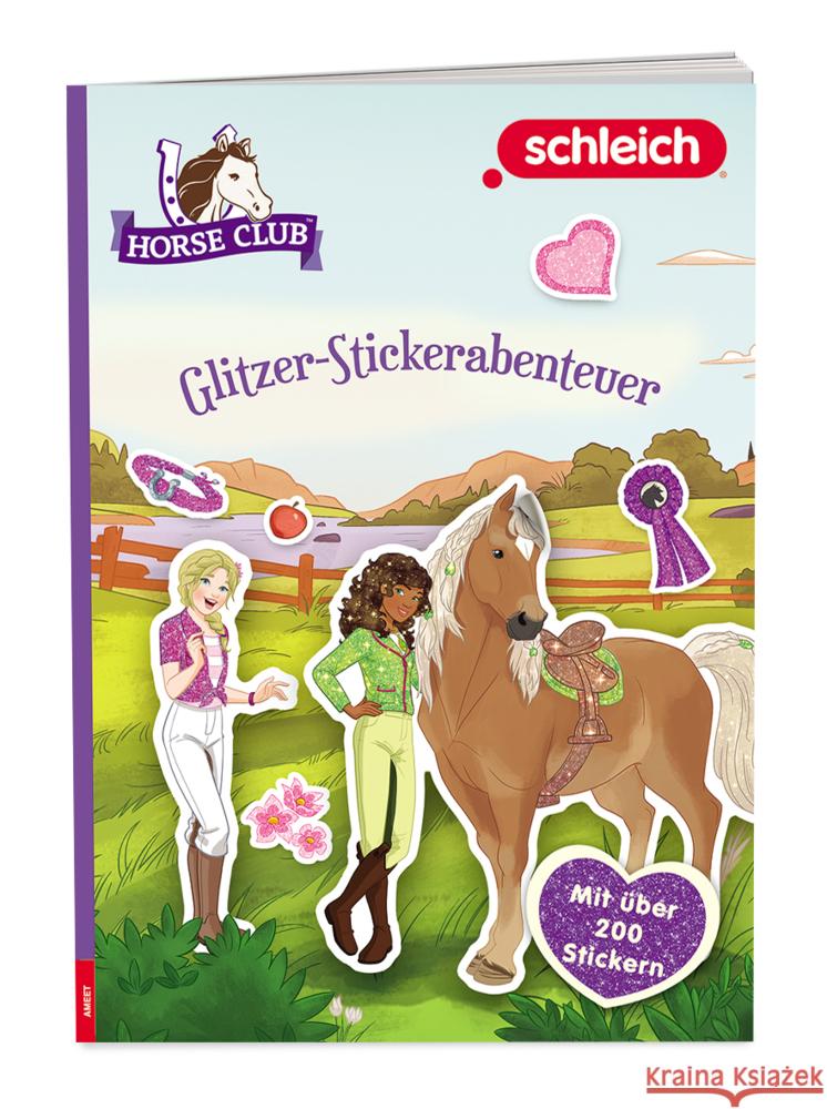 SCHLEICH® Horse Club(TM) - Glitzer-Stickerabenteuer, m. 1 Beilage  9783960807759 Ameet - książka