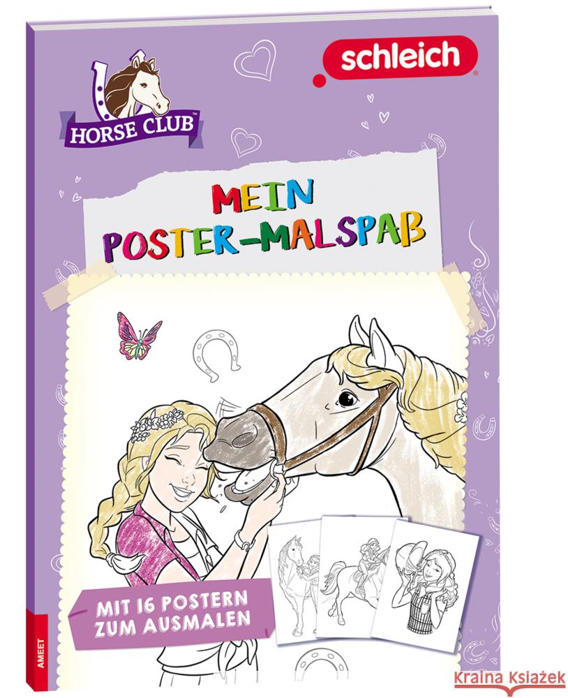 SCHLEICH® Horse Club(TM) - Mein Poster-Malspaß  9783960807766 Ameet - książka