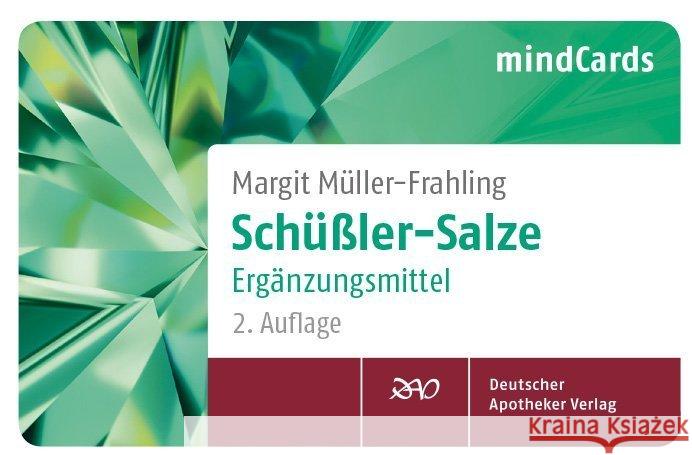 Schüßler-Salze Ergänzungsmittel, Kartenfächer Müller-Frahling, Margit 9783769257427 Deutscher Apotheker Verlag - książka