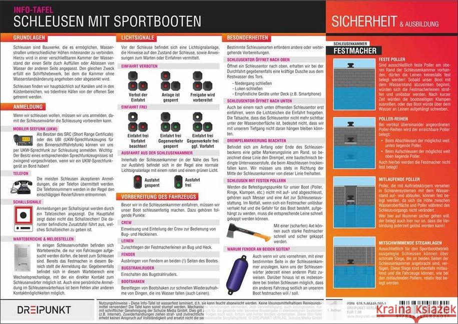 Schleusen mit Sportbooten, Info-Tafel : Grundlagen, Besonderheiten, Tipps & Tricks Schulze, Michael 9783864482601 Dreipunkt Verlag - książka