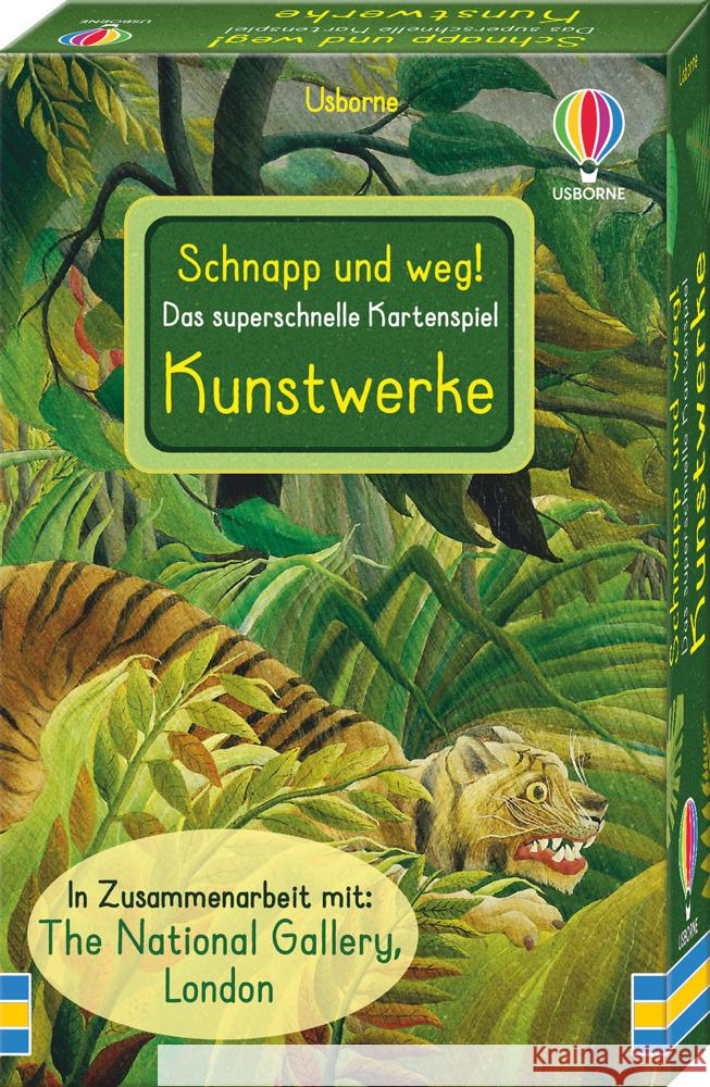 Schnapp und weg! Das superschnelle Kartenspiel: Kunstwerke Hull, Sarah 9781789413427 Usborne Verlag - książka