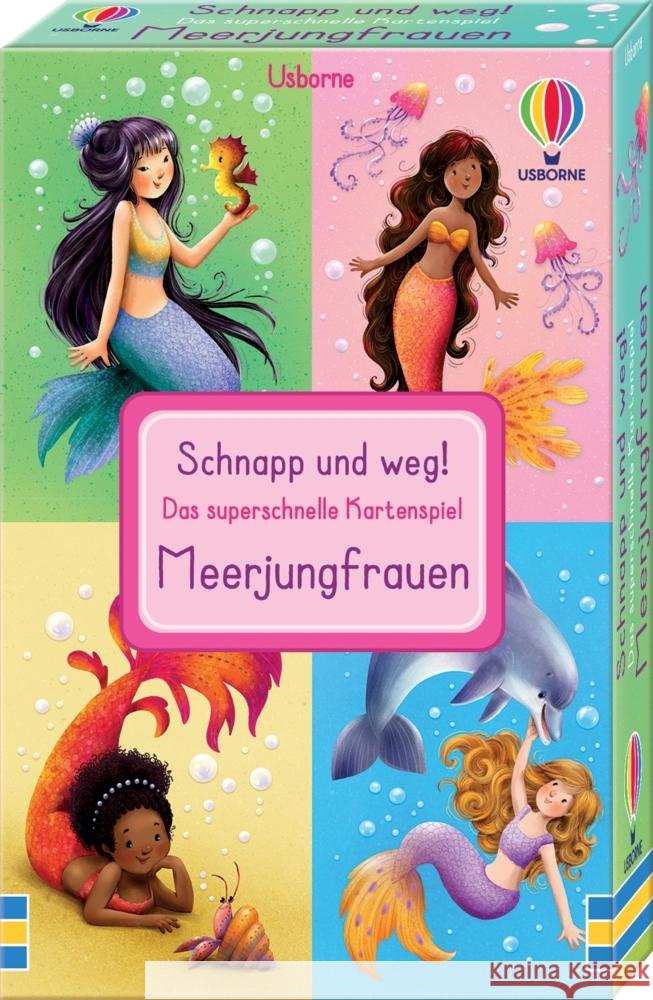 Schnapp und weg! Das superschnelle Kartenspiel: Meerjungfrauen Watt, Fiona 9781035700387 Usborne Verlag - książka