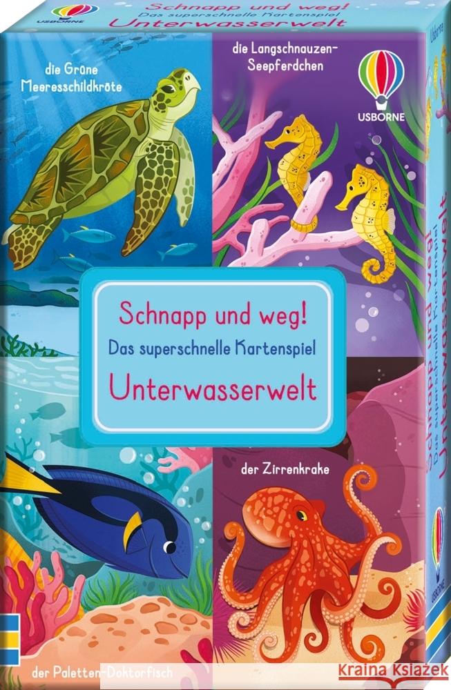Schnapp und weg! Das superschnelle Kartenspiel: Unterwasserwelt  9781035703777 Usborne Verlag - książka