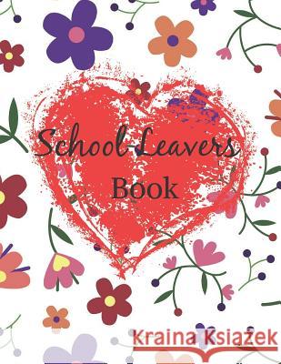 School leavers Book: autograph memories contact details A4 120 pages purple flowers Saul Grady 9781081079826 Independently Published - książka