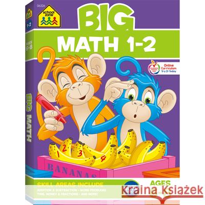 School Zone Big Math Grades 1-2 Workbook Zone, School 9781601590152 School Zone Publishing Conpany, Inc. - książka