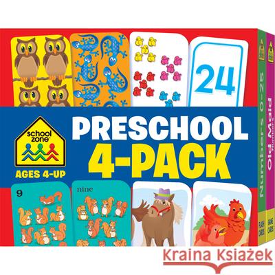 School Zone Preschool 4-Pack Flash Cards Zone, School 9781601599346 School Zone Publishing Company, Inc. - książka