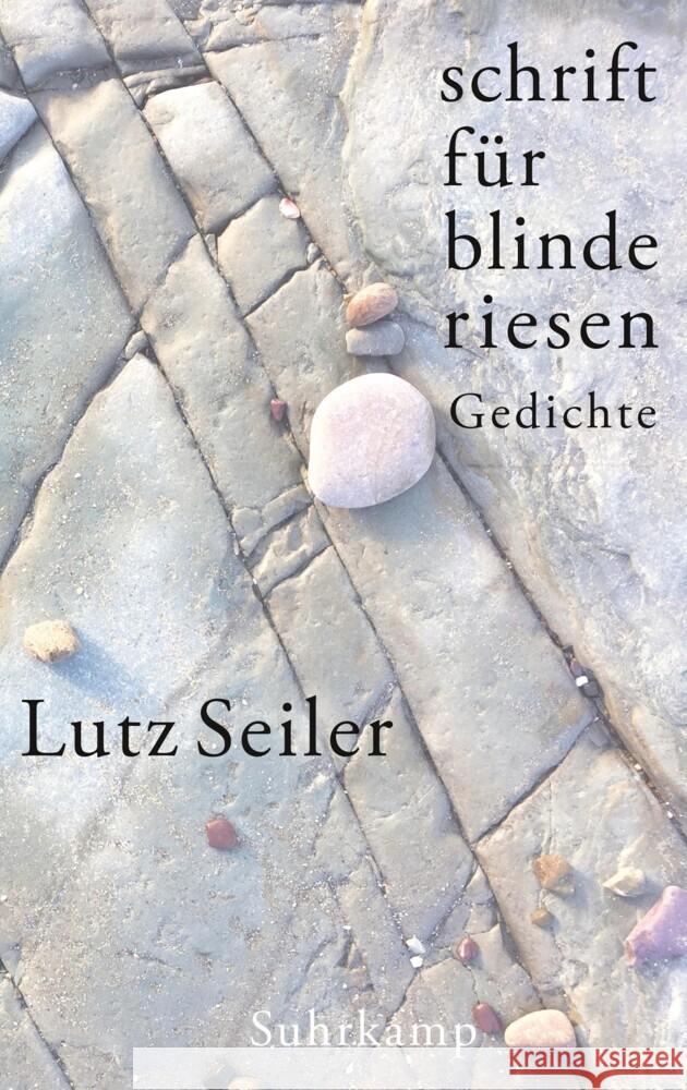 schrift für blinde riesen Seiler, Lutz 9783518430002 Suhrkamp - książka