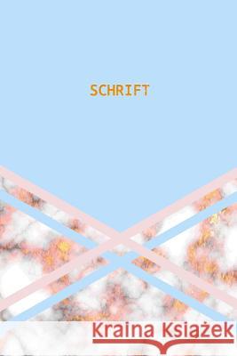 Schrift: Trendy & Hip Notitieboek - Blauw Roze Goud Marmer Design - Ideaal Voor School, Studie, Recepten of Wachtwoorden Studio Landro 9781795179799 Independently Published - książka