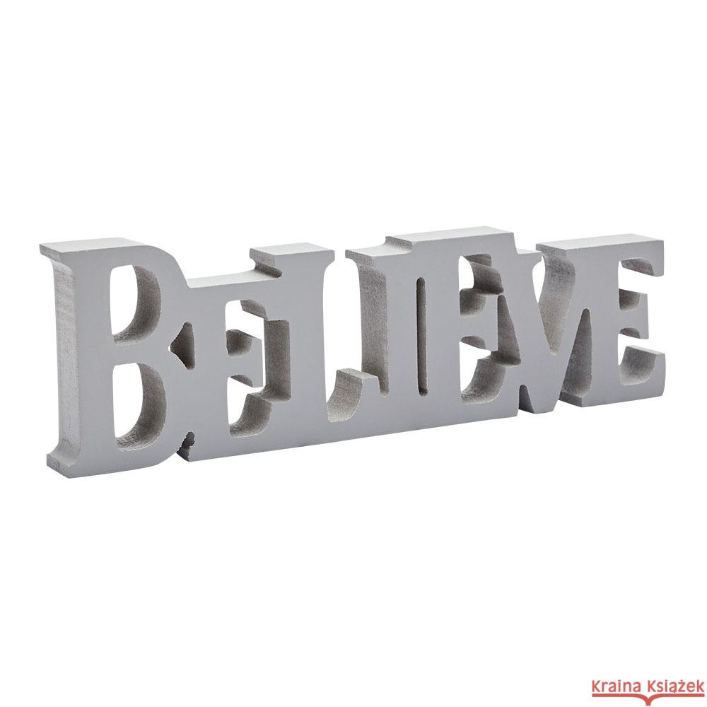 Schriftzug - grau - Believe  4062372007977 H.C.A. Collection Handels-GmbH - książka