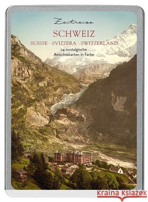 Schweiz : Suisse - Svizzera - Switzerland. 14 nostalgische Ansichtskarten in Farbe  4251517502716 Paper Moon - książka