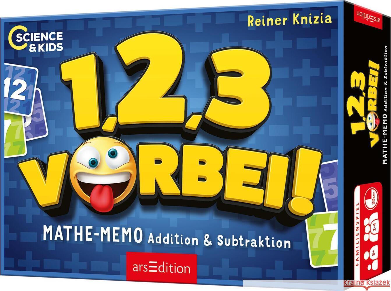 Science & Kids - 1, 2, 3 ... vorbei! Mathe-Memo Addition & Subtraktion Knizia, Reiner 4014489138518 ars edition - książka