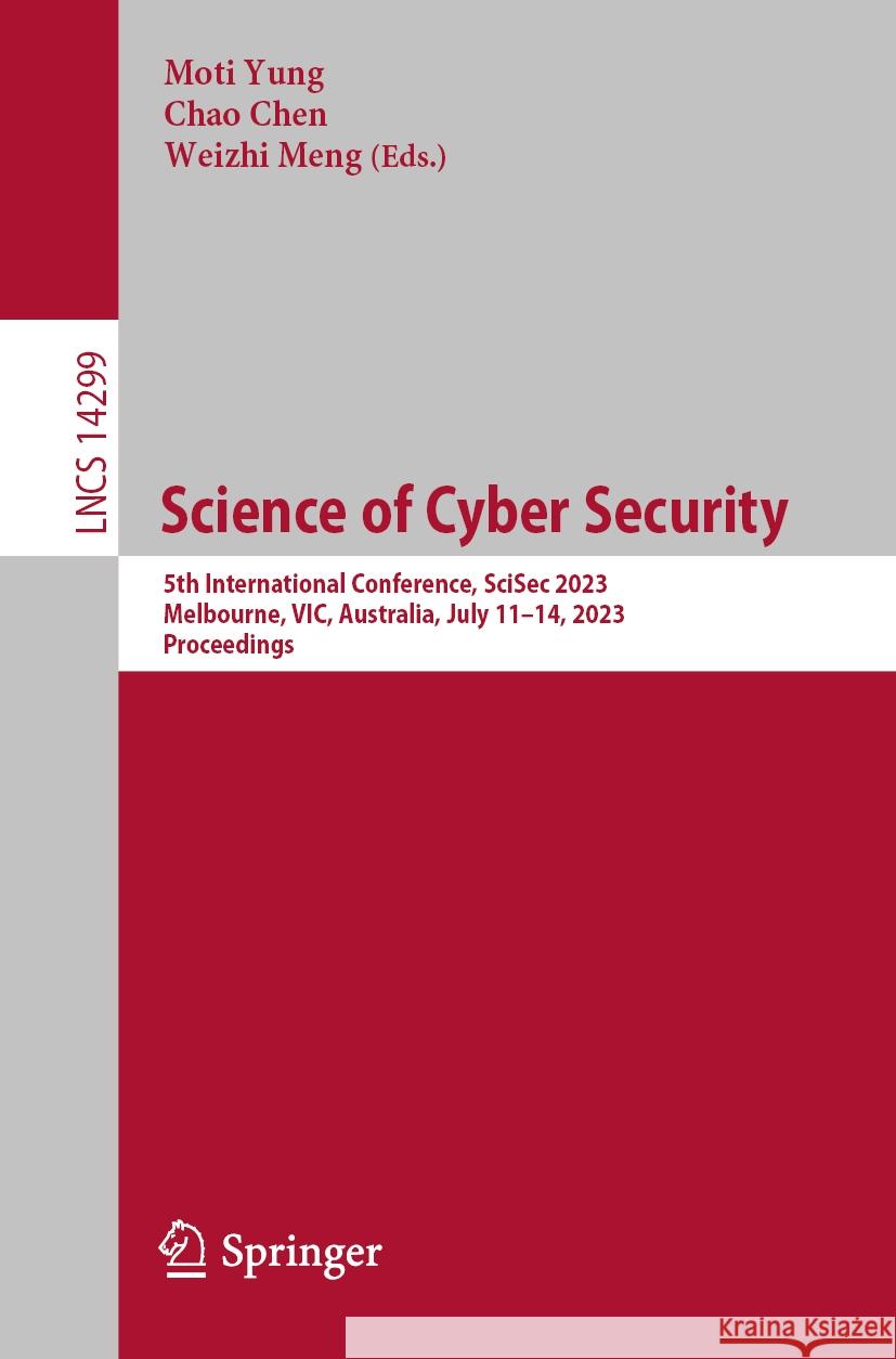 Science of Cyber Security   9783031459320 Springer Nature Switzerland - książka