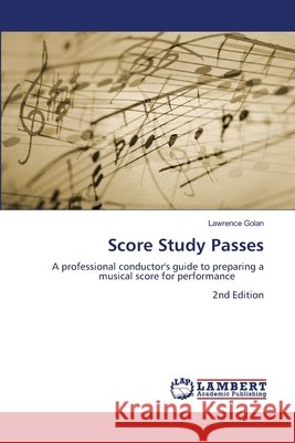 Score Study Passes Lawrence Golan 9786204747828 LAP Lambert Academic Publishing - książka
