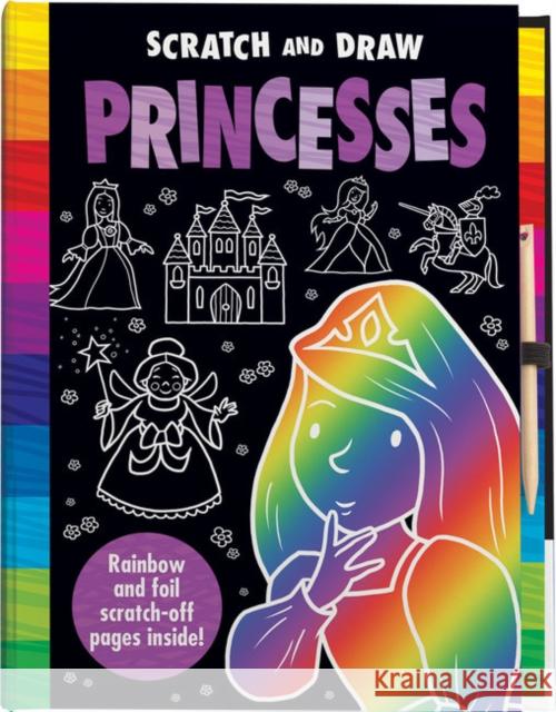 Scratch & Draw Princess - Scratch Art Activity Book Nat Lambert Barry Green  9781787007192 Gemini Books Group Ltd - książka