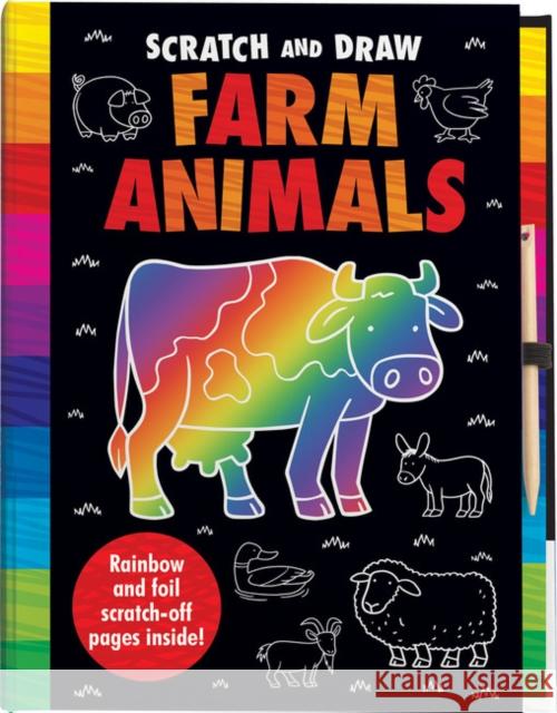 Scratch and Draw Farm Animals - Scratch Art Activity Book Arthur Over 9781789584370 Gemini Books Group Ltd - książka