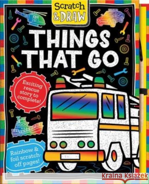 Scratch and Draw Things that Go LISA REGAN 9781801054812 Gemini Books Group Ltd - książka