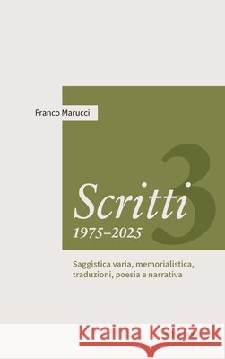 Scritti 1975-2025 Marucci, Franco 9783034352659 Peter Lang - książka