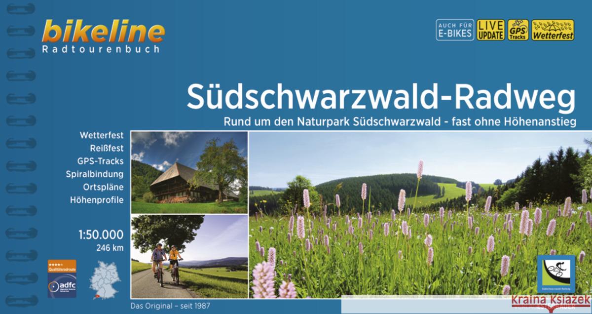 S�dschwarzwald Radweg Rund um den NP: 2022  9783711100849 Verlag Esterbauer - książka