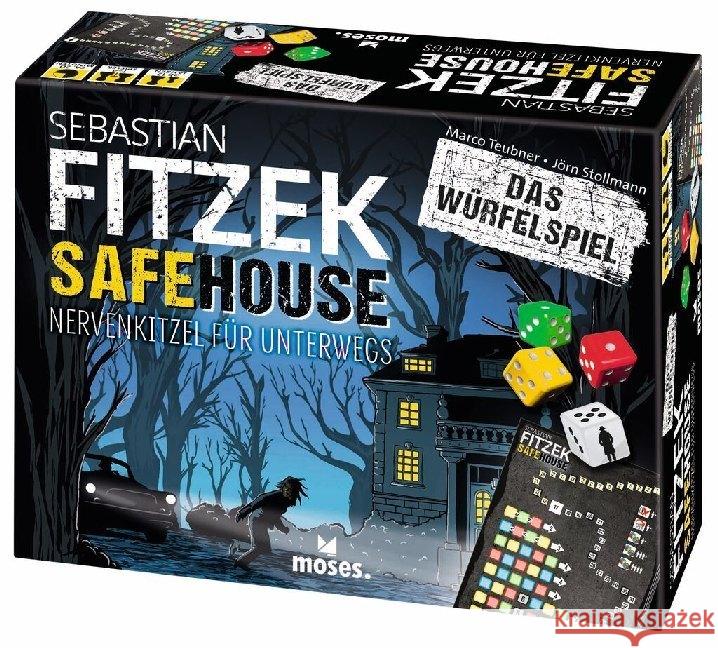 Sebastian Fitzek Safehouse - Das Würfelspiel (Spiel) : Nervenkitzel für unterwegs Fitzek, Sebastian, Teubner, Marco 4033477903501 moses. Verlag - książka