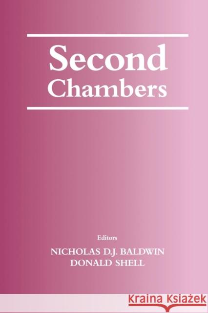 Second Chambers Nicholas D. J. Baldwin Donald Shell 9781138981522 Routledge - książka