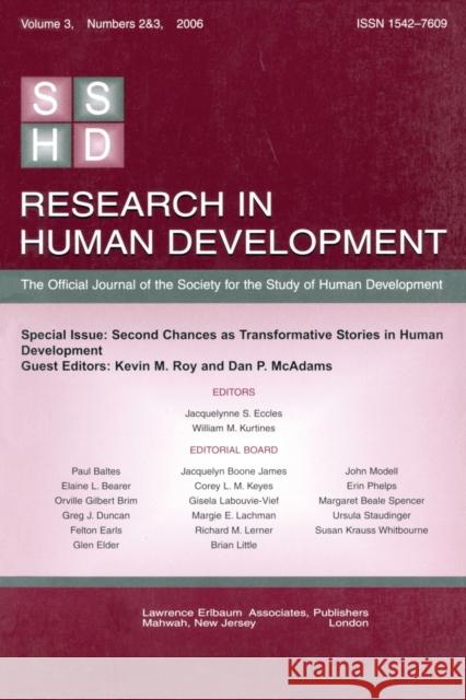 Second Chances As Transformative Stories Rhd V3 2&3    9780805893250 Taylor & Francis - książka
