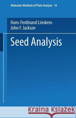 Seed Analysis Hans-Ferdinand Linskens John F. Jackson 9783662016411 Springer - książka