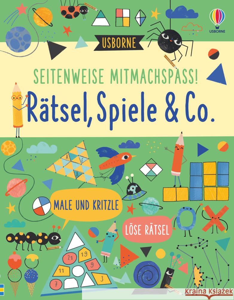 Seitenweise Mitmachspaß! Rätsel, Spiele & Co. Cook, Lan, Mumbray, Tom, Maclaine, James 9781789415803 Usborne Verlag - książka