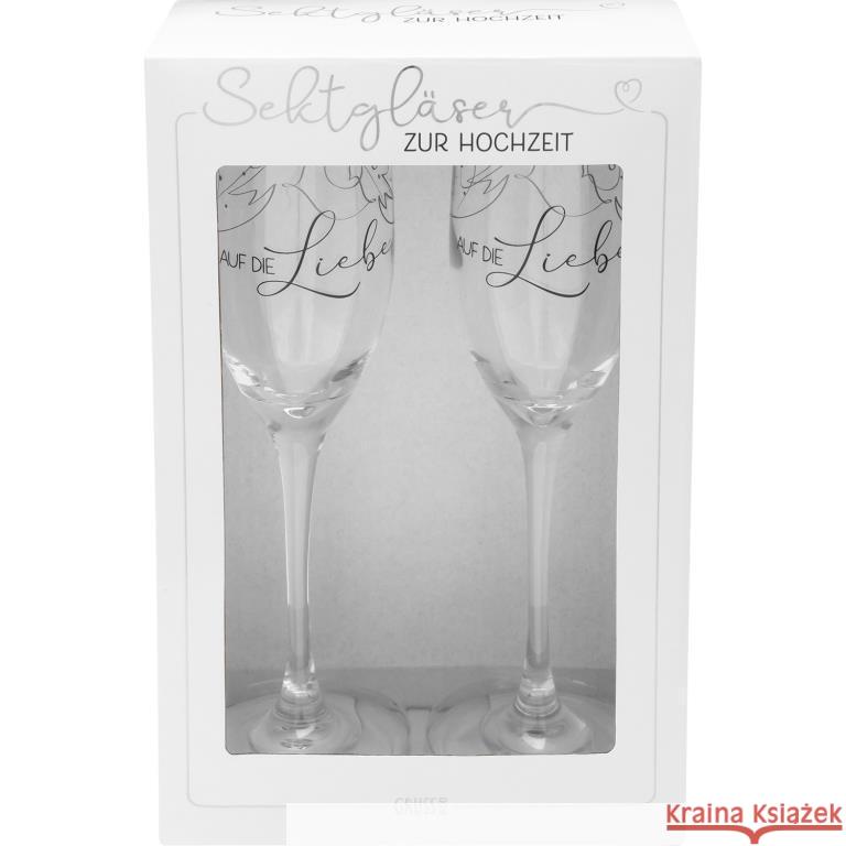 Sektglas Set Motiv Auf die Liebe  4051481480900 sheepworld - książka