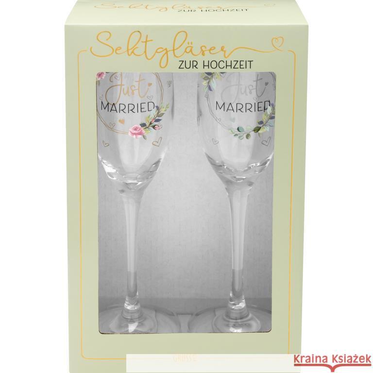 Sektglas Set Motiv Just Married  4051481480894 sheepworld - książka