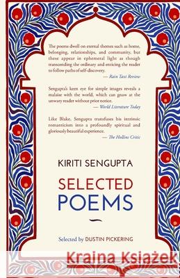 Selected Poems: Kiriti Sengupta Kiriti Sengupta Dustin Pickering 9781946460653 Transcendent Zero Press - książka