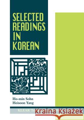 Selected Readings in Korean Ho-Min Sohn Heisoon Yang 9780824826918 University of Hawaii Press - książka