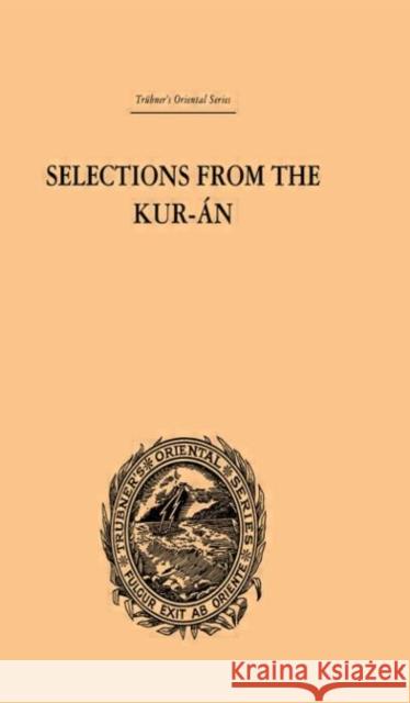 Selections from the Kuran Edward William Lane 9780415245241 Routledge - książka
