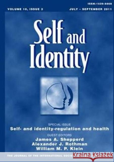 Self- And Identity-Regulation and Health  9781138466777  - książka