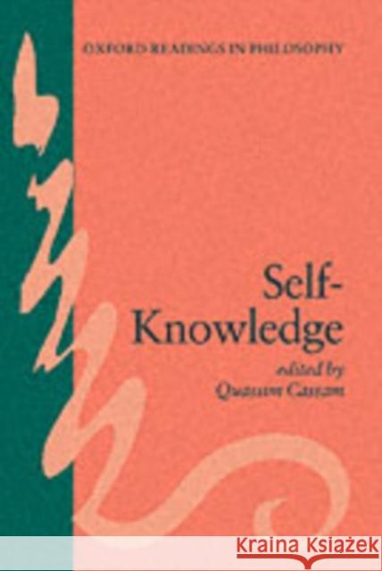 Self-Knowledge Quassim Cassam 9780198751168  - książka