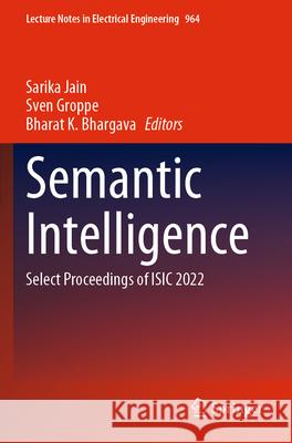 Semantic Intelligence  9789811971280 Springer Nature Singapore - książka