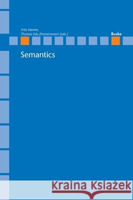 Semantics Fritz Hamm, Thomas E Zimmermann 9783875482539 Helmut Buske Verlag - książka