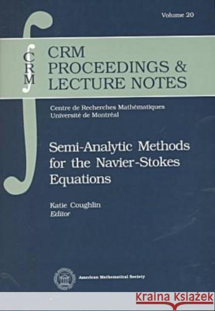 Semi-analytic Methods for the Navier-Stokes Equations  9780821808788 AMERICAN MATHEMATICAL SOCIETY - książka