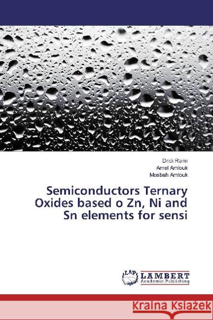 Semiconductors Ternary Oxides based o Zn, Ni and Sn elements for sensi Rami, Dridi; Amlouk, Amel; Amlouk, Mosbah 9783330080393 LAP Lambert Academic Publishing - książka