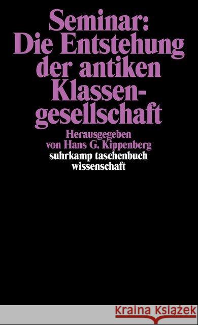 Seminar: Die Entstehung der antiken Klassengesellschaft  9783518277300 Suhrkamp - książka