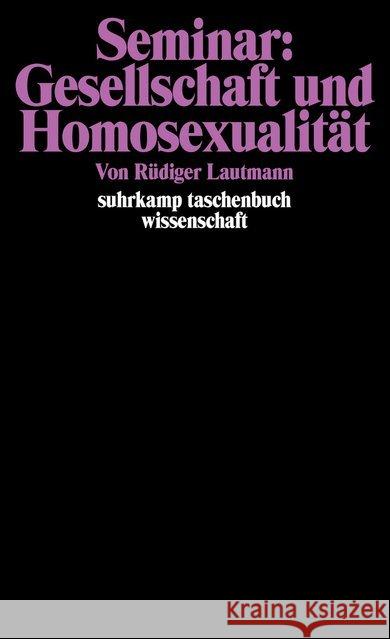 Seminar: Gesellschaft und Homosexualität  9783518278000 Suhrkamp - książka