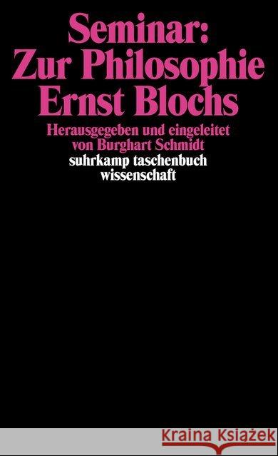 Seminar: Zur Philosophie Ernst Blochs  9783518278680 Suhrkamp - książka